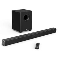 Soundbar, TaoTronics Sound Bars for TV 120W 2.1 Channel Sound bar with Subwoofer Wired & Wireless Bluetooth 4.2 Speakers (Renewed)