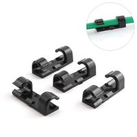 RuiLing 40-Pack Multifunction Self-Adhesive Ethernet Cable Clips with Strong Self-Adhesive Pads,Drop Wire Holder Cord Organizer Management(Black)