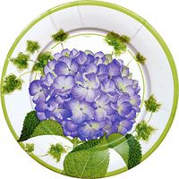 Caspari Hydrangea Salad/Dessert Plates