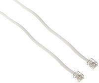Trisonic Telephone Extension Cord Phone Cable Foot, 50ft, White