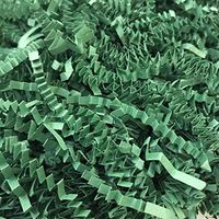 Black Cat Avenue 2 LB Green Crinkle Cut Paper Shred Filler for Gift Wrap and Basket Filler