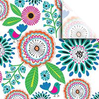 JAM PAPER Printed Gift Tissue - Pretty Petunia - 20 x 30-240 Sheets