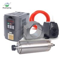 VFD CNC Spindle Motor Kits：110V 2.2KW VFD+110V 2.2KW 4 bearings Water Cooled Spindle Motor+110V 75W Water Pump+80mm Motor Clamp Mount+5m Water Pipe (110V-2.2KW VFD 2.2kw 4 bearings motor)