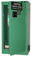 SECURALL MG309FL Medical Gas Cylinder Storage Cabinet, 18-Gauge Steel, 2-Door, Self-Latch, Self-Close Safe-T Door, 46 x 23 x 18 in, 9-12 H Cylinder Capacity, 15 YR Warranty, Fire-Lined - MG Green
