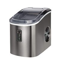 Euhomy Ice Maker Machine Countertop, Makes 26 lbs Ice in 24 hrs-Ice Cubes Ready in 9 Mins, Compact&Lightweight Ice Maker with Ice Scoop and Basket. (Silver)