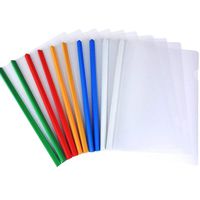 Premium Report Covers with Sliding Bar, 65 Sheet Capacity, Transparent Resume Presentation File Folders Organizer Binder for A4 Size Paper, 5 Colors, 10 Pcs