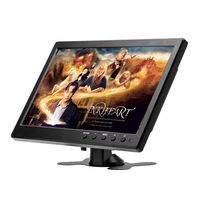 10.1" HD Monitor for Mini TV & Car Video Player & Computer Display TFT LCD Color Screen for Car Backup Camera & Home Security System Built in Speaker Support BNC/AVI/VGA/HDMI