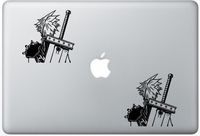 Final Fantasy Vii Cloud Back FlashDecals3548 Set Of Two (2x) , Decal , Sticker , Laptop , Ipad , Car , Truck