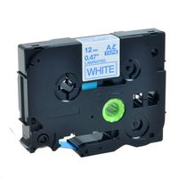 GREENCYCLE Adhesive Blue on White Label Tape Compatible for Brother TZE-233 TZe233 TZ233,1/2 Inch,PT-D210 Labeling Maker (1PK TZ233)