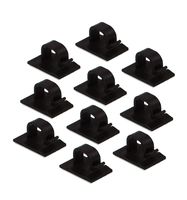 Phobya Wire Saddle Clip, 8mm Max Diameter, Black, 10-Pack
