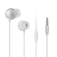COSPOR Premium Quality Wired Earphones Headphones,Noise Isolating Stereo Bass Earphones with Mic (White)