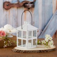 Kate Aspen 14135WT White Vintage Distressed Large Rustic Candle Holder Decoration Lantern, One Size