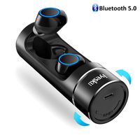 iyesku Bluetooth Earbuds Audifonos Bluetooth, Best Bluetooth Headset Headphones True Wireless Earbuds Bluetooth 5.0 IPX5 15H Playtime Auto Pairing Binaural Mic, Built in-Ear Mini Earphones, T08-Black