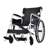 Self-Propelled Wheelchairs Ultra Lightweight Carbon Steel Self Propel Folding Wheelchair - Bariatric Manual Wheelchair - Seat Width 17.8 Inch - Wheelchair Weight 14kg