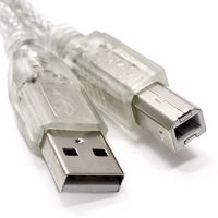 EpicDealz Clear Universal 15FT. USB 2.0 High Speed Printer Cable for Lexmark, Hewlett Packard, Dell, Canon, Epson, and Others - Clear