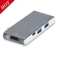 USB C Hub Adapter 6 in 1 with 4K HDMI 30Hz Video Output, 3.1 Type C Port,2 USB 3.0 Ports and SD/Micro Card Reader Ports for MacBook,Chromebook and More Type-C Devices Space Gray (Space Gray)