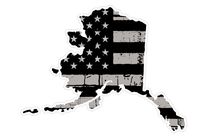 CustomDecal US Alaska State (N4) Distressed Flag Vinyl Decal Sticker Car/Truck Laptop/Netbook Window