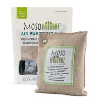 MOSO NATURAL Air Purifying Bag. Bamboo Charcoal Air Freshener, Deodorizer, Odor Eliminator, Odor Absorber for Cars and Closets. 200g Natural Color