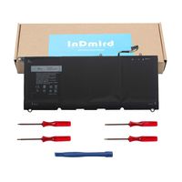 Indmird 90V7W Laptop Battery Fit Dell XPS 13 QHD Series 13-9350 13-9343 13D-9343 Notebook Replacement Batteries Compatible with RWT1R 5K9CP 0DRRP 0N7T6 JD25G JHXPY DIN02 [ Li-ion 7.6V 52Wh]