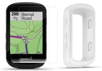 Garmin Edge 530 (2019 Version) Cycle GPS Bundle with Silicone Case & HD Tempered Glass Screen Protectors (x2) | Navigation, Bike Mounts, TrainingPeaks, VO2, Incident Detection | Bike Computer (White)
