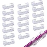 48PCS Cable Clips Self-Adhesive 、Cord Wire Holders Organizer System Cable Raceways Screws for Wall Desktop Cable Management