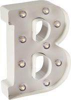 Darice White Metal Marquee Letter - B - 9.87" Tall, White Finish