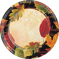 Creative Converting 324053 Party Creations Paper Plate, Autumn Expressions
