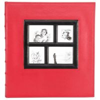 Artmag Photo Album 4x6 800 Photos, Large Capacity Wedding Family Leather Cover Picture Albums Holds Horizontal and Vertical 4x6 Photos with Black Pages Red