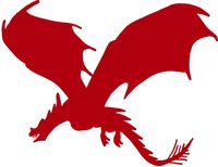 hBARSCI Flying Dragon Vinyl Decal - 5 Inches - for Cars, Trucks, Windows, Laptops, Tablets, Outdoor-Grade 2.5mil Thick Vinyl - Red