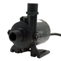 AUBIG 24V DC Water Pump 400GPH Inlet&Outlet 3/4 Inches 20mm NPT 60 Threads Static Head 49ft Power Regulation Brushless Submersible Pump Aquarium Garden Fountain Pump for Solar Panel DC50E-24150A