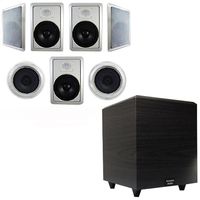 Acoustic Audio HT-87 In-Wall/Ceiling 7.1 Home Theater 8" Speakers and 10" Powered Sub HT-87-PS10