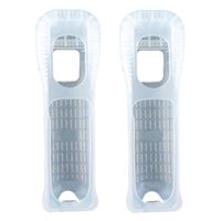 Nintendo Wii Remote Wiimote Clear White Jacket Skin (2 Pack)