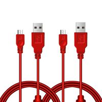 2 Pack 10ft PS4 Controller Charging Cable Sync Cord, Play and Charger Micro USB Cable for Playstation 4/ DualShock 4/ PS4 Slim/ PS4 Pro/Xbox One/Xbox One S/Xbox One Elite/Xbox One X Controllers