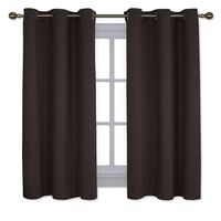 NICETOWN Triple Weave Microfiber Energy Saving Thermal Insulated Solid Grommet Blackout Curtains for Bedroom (1 Pair, 42 inches by 63 Inch, Toffee Brown)