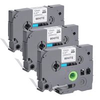 Label Maker Tape 3-Pack Ptouch TZe 231 Labeling Tape Compatible P-Touch PTD400 PTD400AD PTH110 PTD600 PT-1230PC Label Maker 12mm (1/2 Inch) x 8m (26.2 ft) Laminated Black on White