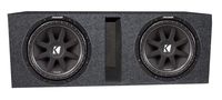 KICKER 12" Comp 43C124 600 Watt Subwoofers (2) + Vented Dual Sub Box Enclosure