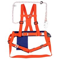 Carriemeow Full Body Harness Construction Double Back Seat Harness Electrical Maintenance Safety Harness Outdoor Aerial Work (Color : Orange)