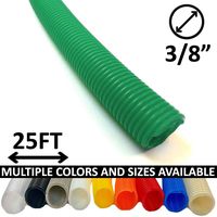 Electriduct 3/8" Split Wire Loom Tubing Polyethylene Flexible Conduit (0.375 Inch ID) - Green - 25 Feet