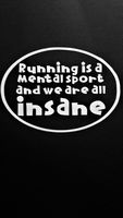 Chase Grace Studio Running is A Mental Sport Marathon Run Vinyl Decal Sticker|White|Cars Trucks Vans SUV Laptops Wall Art|5.5" X 4"|CGS623