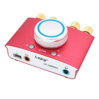 WINGONEER Lepy LP-168mini Bluetooth 4.2 Digital Audio Amplifier 50Wx2 HiFi Amp TPA3116 AUX/USB/Bluetooth + Power Supply - Red