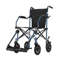 ZQZ Wheelchair, Aluminum Alloy Elderly Disabled Manual Wheelchair Small Light Foldable Portable Travel (#) (Color : A)