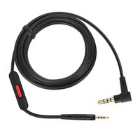 LASMEX Replacement Aux Cord with Mic Remote for Bose QuietComfort 35ii QC35 QC25 AE OE SoundLink SoundTrue ATH AKG JBL Headphones Works with iPhone 5ft 3.5mm to 2.5mm Audio Cable