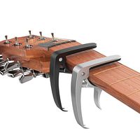 Guitar Capo, 2 Pack Universal Capo for Acoustic and Electric Guitar, Classical, Electirc Guitars, Ukulele, Banjo, Mandolin, Bass, 2-in-1 Acoustic -Silver&Black