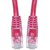 Cat5e Ethernet Crossover Cable, Snagless/Molded Boot, 3 Feet, Red (ED696030)