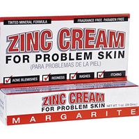 Margarite Zinc Cream - Acne - Rashes - Itching - Fragrance Free - Paraben Free -1 oz (Pack of 2)