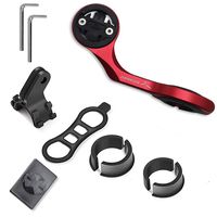 JIANKUN Bike Computer Combo Out Front Mount for Garmin Edge,Smart Phone,Front Bike Light and Gopro Sports Camera, for Garmin Edge Series,Compatible with 22.2/25.4/31.8mm Handlebar (Red)