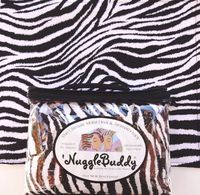 'NUGGLEBUDDY Moist Heat & Aromatherapy Organic Rice Pack for Microwave. BLACK & WHITE ZEBRA PRINT with SPEARMINT EUCALYPTUS Aromatherapy! Say"Hello" to your NEW Best Friend!