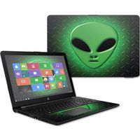 MightySkins Skin Compatible With HP 15t Laptop 15.6" (2017) - Alien Invasion | Protective, Durable, and Unique Vinyl Decal wrap cover | Easy To Apply, Remove, and Change Styles | Made in the USA