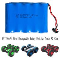 FSTgo 6V 700mAh Ni-Cd AA Rechargeable Battery Pack for Amphibious Stunt RC Cars
