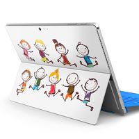 igsticker Ultra Thin Premium Protective Back Stickers Skins Universal Tablet Decal Cover for Microsoft Surface Pro 4/ Pro 2017/ Pro 6(2018) 002608 Illustration　Character　Colorful